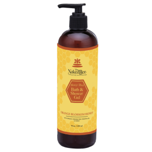 Naked Bee Orange Blossom Honey Bath and Shower Gel, 16 oz.